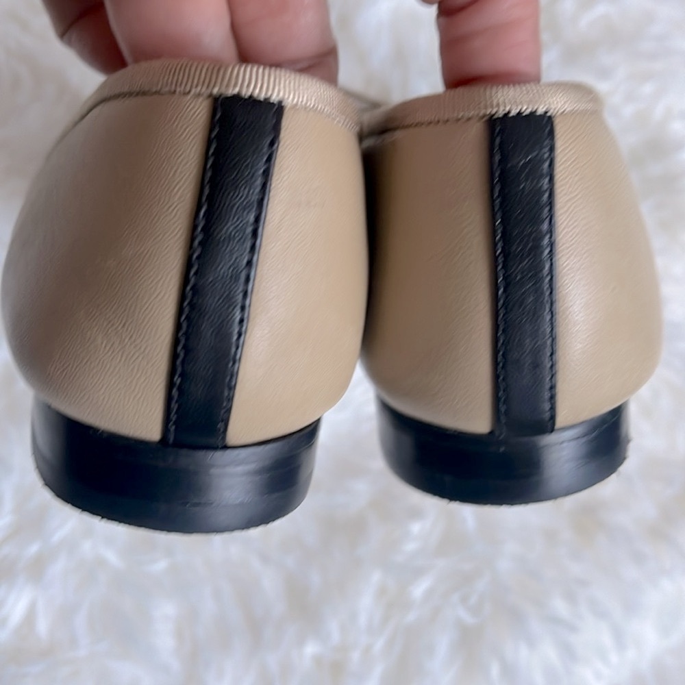 LAST CHANCE: Marc Fisher Two-Tone Beige and Black Ballet Flats - Picture 5 of 8